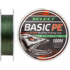 Плетеный шнур Select Basic PE 100m dark green